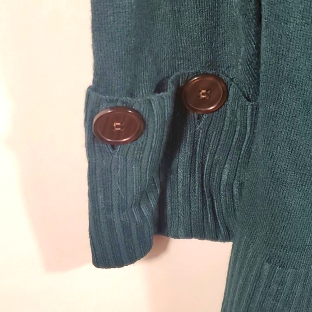 Hunter Green Trendy Open Cardigan Size Large - Picture 3 of 11